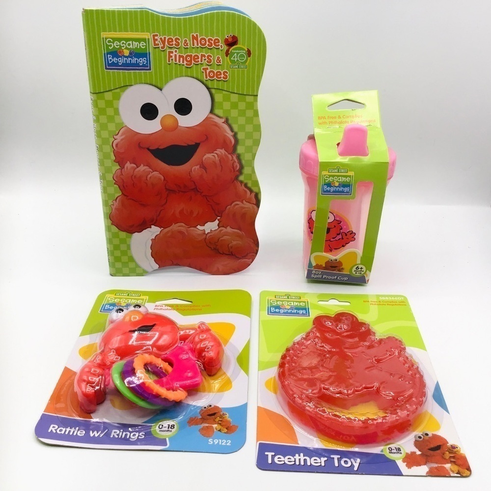 ELMO Sesame Street Baby Toddler Unisex Girl Boy Gift Set Cup BookTeeth…